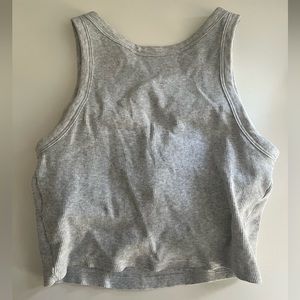 Uniqlo gray tank top with built in bra.